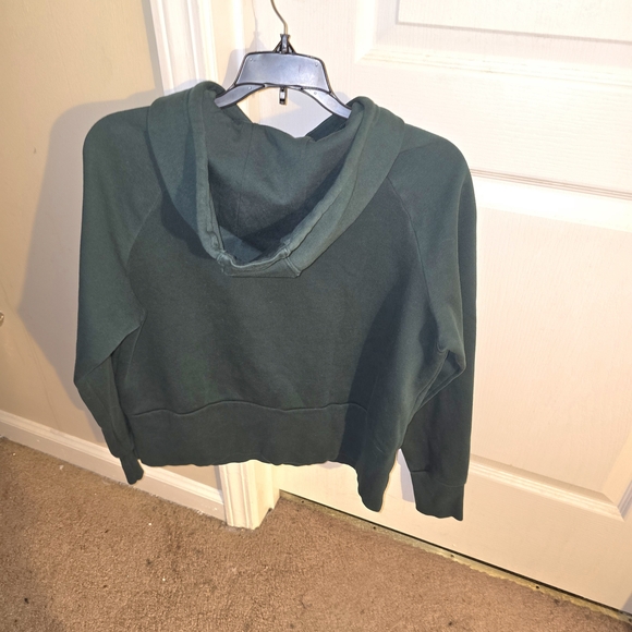 Adidas Women's Dark Green Hoodie - Picture 2 of 3